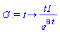 proc (t) options operator, arrow; t1/e^(theta*t) end proc