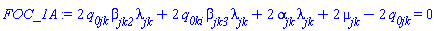 2*q__0jk*beta__jk2*lambda__jk+2*q__0ki*beta__jk3*lambda__jk+2*alpha__jk*lambda__jk+2*mu__jk-2*q__0jk = 0