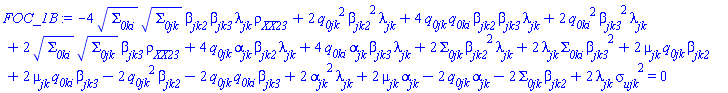 -4*Sigma__0ki^(1/2)*Sigma__0jk^(1/2)*beta__jk2*beta__jk3*lambda__jk*rho__XX__23+2*q__0jk^2*beta__jk2^2*lambda__jk+4*q__0jk*q__0ki*beta__jk2*beta__jk3*lambda__jk+2*q__0ki^2*beta__jk3^2*lambda__jk+2*Sigma__0ki^(1/2)*Sigma__0jk^(1/2)*beta__jk3*rho__XX__23+4*q__0jk*alpha__jk*beta__jk2*lambda__jk+4*q__0ki*alpha__jk*beta__jk3*lambda__jk+2*Sigma__0jk*beta__jk2^2*lambda__jk+2*lambda__jk*Sigma__0ki*beta__jk3^2+2*mu__jk*q__0jk*beta__jk2+2*mu__jk*q__0ki*beta__jk3-2*q__0jk^2*beta__jk2-2*q__0jk*q__0ki*beta__jk3+2*alpha__jk^2*lambda__jk+2*mu__jk*alpha__jk-2*q__0jk*alpha__jk-2*Sigma__0jk*beta__jk2+2*lambda__jk*sigma__ujk^2 = 0