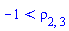 -1 < rho[2, 3]