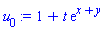 1+t*exp(x+y)