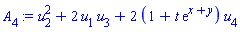u[2]^2+2*u[1]*u[3]+2*(1+t*exp(x+y))*u[4]