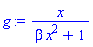 x/(beta*x^2+1)
