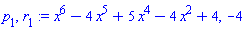 x^6-4*x^5+5*x^4-4*x^2+4, -4