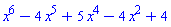 x^6-4*x^5+5*x^4-4*x^2+4