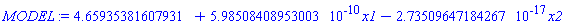 HFloat(4.659353816079309)+HFloat(5.985084089530032e-10)*x1-HFloat(2.7350964718426736e-17)*x2