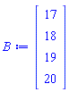 Vector(4, {(1) = 17, (2) = 18, (3) = 19, (4) = 20})