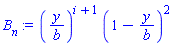 (y/b)^(i+1)*(1-y/b)^2
