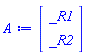 Vector(2, {(1) = _R1, (2) = _R2})