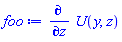 diff(U(y, z), z)