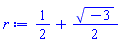 1/2+(1/2)*(-3)^(1/2)