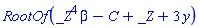 RootOf(_Z^4*beta-C+_Z+3*y)