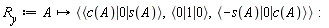 R__y := proc (A) options operator, arrow; `<,>`(`<|>`(c(A), 0, s(A)), `<|>`(0, 1, 0), `<|>`(-s(A), 0, c(A))) end proc