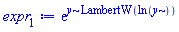exp(y*LambertW(ln(y)))