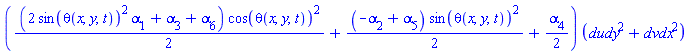 ((1/2)*(2*sin(theta(x, y, t))^2*alpha[1]+alpha[3]+alpha[6])*cos(theta(x, y, t))^2+(1/2)*(-alpha[2]+alpha[5])*sin(theta(x, y, t))^2+(1/2)*alpha[4])*(dudy^2+dvdx^2)