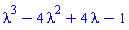 lambda^3-4*lambda^2+4*lambda-1