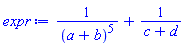1/(a+b)^5+1/(c+d)