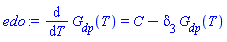 diff(G[dp](T), T) = C-delta[3]*G[dp](T)