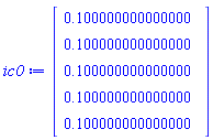 Vector(5, {(1) = .1, (2) = .1, (3) = .1, (4) = .1, (5) = .1})