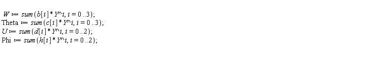 W := sum(b[i]*Y^i, i = 0 .. 3);