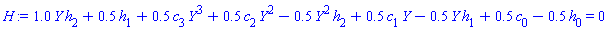 1.0*Y*h[2]+.5*h[1]+.5*c[3]*Y^3+.5*c[2]*Y^2-.5*Y^2*h[2]+.5*c[1]*Y-.5*Y*h[1]+.5*c[0]-.5*h[0] = 0
