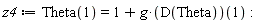 z4 := Theta(1) = 1+g*(D(Theta))(1):