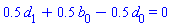 .5*d[1]+.5*b[0]-.5*d[0] = 0