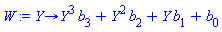 proc (Y) options operator, arrow; Y^3*b[3]+Y^2*b[2]+Y*b[1]+b[0] end proc