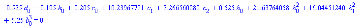 -.525*d[0]-.105*h[0]+.205*c[0]+10.23967791*c[1]+2.266560888*c[2]+.525*b[0]+21.63764058*b[0]^2+16.04451240*b[1]^2+5.25*b[0]^3 = 0