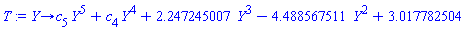 proc (Y) options operator, arrow; c[5]*Y^5+c[4]*Y^4+2.247245007*Y^3-4.488567511*Y^2+3.017782504 end proc