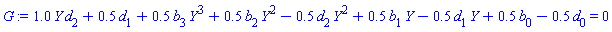 1.0*Y*d[2]+.5*d[1]+.5*b[3]*Y^3+.5*b[2]*Y^2-.5*d[2]*Y^2+.5*b[1]*Y-.5*d[1]*Y+.5*b[0]-.5*d[0] = 0