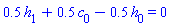 .5*h[1]+.5*c[0]-.5*h[0] = 0