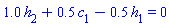 1.0*h[2]+.5*c[1]-.5*h[1] = 0