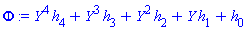Y^4*h[4]+Y^3*h[3]+Y^2*h[2]+Y*h[1]+h[0]