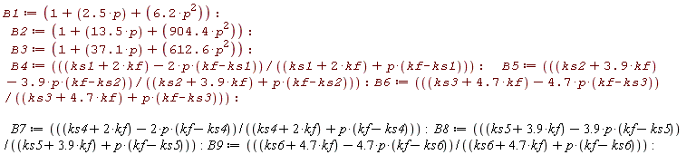 B1 := 1+2.5*p+6.2*p^2: