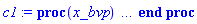 proc (x_bvp) local res, data, solnproc, _ndsol, outpoint, i; option `Copyright (c) 2000 by Waterloo Maple Inc. All rights reserved.`; _EnvDSNumericSaveDigits := Digits; Digits := 15; if _EnvInFsolve = true then outpoint := evalf[_EnvDSNumericSaveDigits](x_bvp) else outpoint := evalf(x_bvp) end if; data := Array(1..4, {(1) = proc (outpoint) local X, Y, YP, yout, errproc, L, V, i; option `Copyright (c) 2000 by Waterloo Maple Inc. All rights reserved.`; X := Vector(15, {(1) = .0, (2) = .4733435737768404, (3) = .9509032794855661, (4) = 1.4339633179331273, (5) = 1.924492510085198, (6) = 2.421566927941607, (7) = 2.9231415611241407, (8) = 3.428705523464021, (9) = 3.9373061848034903, (10) = 4.449223831766978, (11) = 4.964916268990775, (12) = 5.484309445494268, (13) = 6.007265724932332, (14) = 6.516838963154739, (15) = 7.0}, datatype = float[8], order = C_order); Y := Matrix(15, 3, {(1, 1) = .45, (1, 2) = 1.0, (1, 3) = -.6288035639195664, (2, 1) = .8724407917404641, (2, 2) = .8172477879162633, (2, 3) = -.21259258471393497, (3, 1) = 1.2455808380972804, (3, 2) = .75679307371002, (3, 3) = -0.6736702510671694e-1, (4, 1) = 1.6055661449410998, (4, 2) = .7370559268156271, (4, 3) = -0.23948434346824993e-1, (5, 1) = 1.9647484685329302, (5, 2) = .7280188252072549, (5, 3) = -0.16182943147649762e-1, (6, 1) = 2.3245043663527363, (6, 2) = .719047611853354, (6, 3) = -0.21241768120565368e-1, (7, 1) = 2.6820612505523034, (7, 2) = .7057202821451168, (7, 3) = -0.3283384259591874e-1, (8, 1) = 3.0339722062086962, (8, 2) = .6849603309661335, (8, 3) = -0.5031345625716006e-1, (9, 1) = 3.374865745498465, (9, 2) = .6534934547357203, (9, 3) = -0.7465713144402106e-1, (10, 1) = 3.698289551270523, (10, 2) = .6073047972557621, (10, 3) = -.1072503246059219, (11, 1) = 3.9954510073034233, (11, 2) = .5415492234623717, (11, 3) = -.14939633759895143, (12, 1) = 4.2543308035199505, (12, 2) = .4507624844829521, (12, 3) = -.2018720935529162, (13, 1) = 4.459707989508238, (13, 2) = .329227781057442, (13, 3) = -.2644442433822733, (14, 1) = 4.590242442245569, (14, 2) = .17728217991001255, (14, 3) = -.3328914698242808, (15, 1) = 4.634398967775402, (15, 2) = .0, (15, 3) = -.4010994244367345}, datatype = float[8], order = C_order); YP := Matrix(15, 3, {(1, 1) = 1.0, (1, 2) = -.6288035639195664, (1, 3) = 1.3929616037638048, (2, 1) = .8172477879162633, (2, 2) = -.21259258471393497, (2, 3) = .5030843017521998, (3, 1) = .75679307371002, (3, 2) = -0.6736702510671694e-1, (3, 3) = .16145155888886698, (4, 1) = .7370559268156271, (4, 2) = -0.23948434346824993e-1, (4, 3) = 0.399879964658314e-1, (5, 1) = .7280188252072549, (5, 2) = -0.16182943147649762e-1, (5, 3) = -0.10771638663917837e-2, (6, 1) = .719047611853354, (6, 2) = -0.21241768120565368e-1, (6, 3) = -0.17412560002776134e-1, (7, 1) = .7057202821451168, (7, 2) = -0.3283384259591874e-1, (7, 3) = -0.28666293866639325e-1, (8, 1) = .6849603309661335, (8, 2) = -0.5031345625716006e-1, (8, 3) = -0.4080825676615141e-1, (9, 1) = .6534934547357203, (9, 2) = -0.7465713144402106e-1, (9, 3) = -0.5533719923424707e-1, (10, 1) = .6073047972557621, (10, 2) = -.1072503246059219, (10, 3) = -0.7236784640297644e-1, (11, 1) = .5415492234623717, (11, 2) = -.14939633759895143, (11, 3) = -0.9128666052936207e-1, (12, 1) = .4507624844829521, (12, 2) = -.2018720935529162, (12, 3) = -.11066150788334916, (13, 1) = .329227781057442, (13, 2) = -.2644442433822733, (13, 3) = -.12801276977612286, (14, 1) = .17728217991001255, (14, 2) = -.3328914698242808, (14, 3) = -.13937967992548683, (15, 1) = .0, (15, 2) = -.4010994244367345, (15, 3) = -.14114524141508977}, datatype = float[8], order = C_order); errproc := proc (x_bvp) local outpoint, X, Y, yout, L, V, i; option `Copyright (c) 2000 by Waterloo Maple Inc. All rights reserved.`; Digits := 15; outpoint := evalf(x_bvp); X := Vector(15, {(1) = .0, (2) = .4733435737768404, (3) = .9509032794855661, (4) = 1.4339633179331273, (5) = 1.924492510085198, (6) = 2.421566927941607, (7) = 2.9231415611241407, (8) = 3.428705523464021, (9) = 3.9373061848034903, (10) = 4.449223831766978, (11) = 4.964916268990775, (12) = 5.484309445494268, (13) = 6.007265724932332, (14) = 6.516838963154739, (15) = 7.0}, datatype = float[8], order = C_order); Y := Matrix(15, 3, {(1, 1) = .0, (1, 2) = .0, (1, 3) = 0.2780592598396099e-8, (2, 1) = 0.26760192975047526e-7, (2, 2) = -0.6145043425386313e-7, (2, 3) = 0.14787082272924418e-6, (3, 1) = 0.45045718929031035e-8, (3, 2) = -0.10787681343342499e-7, (3, 3) = 0.27243459620926017e-7, (4, 1) = -0.21395749290171975e-8, (4, 2) = 0.5037316225527562e-8, (4, 3) = -0.13930304149703259e-7, (5, 1) = -0.15785159218518819e-8, (5, 2) = 0.34297578378362467e-8, (5, 3) = -0.9831686578893746e-8, (6, 1) = -0.4469317483000932e-9, (6, 2) = 0.33219639576688423e-9, (6, 3) = -0.7892844044356531e-9, (7, 1) = -0.12539806617082676e-9, (7, 2) = -0.5376151299523163e-9, (7, 3) = 0.18559169198872063e-8, (8, 1) = -0.1921340617071726e-9, (8, 2) = -0.3089785391607522e-9, (8, 3) = 0.9639159306413704e-9, (9, 1) = -0.2788846896849105e-9, (9, 2) = -0.8642090767202555e-10, (9, 3) = 0.6699099295556429e-10, (10, 1) = -0.3257680954490407e-9, (10, 2) = -0.633025539978677e-10, (10, 3) = -0.12321058796809472e-9, (11, 1) = -0.36982815170085987e-9, (11, 2) = -0.12106194021824103e-9, (11, 3) = -0.47248989374993e-10, (12, 1) = -0.4358832360676337e-9, (12, 2) = -0.19311858891166893e-9, (12, 3) = 0.2000065913284744e-10, (13, 1) = -0.533603442652901e-9, (13, 2) = -0.27879319625141755e-9, (13, 3) = 0.7072126191041018e-10, (14, 1) = -0.7338520640602531e-9, (14, 2) = -0.4957413757394631e-10, (14, 3) = -0.15395619193558371e-8, (15, 1) = -0.9365687418984322e-9, (15, 2) = .0, (15, 3) = -0.228876486736629e-8}, datatype = float[8], order = C_order); if not type(outpoint, 'numeric') then if outpoint = "start" or outpoint = "left" then return X[1] elif outpoint = "right" then return X[15] elif outpoint = "order" then return 8 elif outpoint = "error" then return HFloat(1.4787082272924418e-7) elif outpoint = "errorproc" then error "this is already the error procedure" elif outpoint = "rawdata" then return [3, 15, [f(x), diff(f(x), x), diff(diff(f(x), x), x)], X, Y] else return ('procname')(x_bvp) end if end if; if outpoint < X[1] or X[15] < outpoint then error "solution is only defined in the range %1..%2", X[1], X[15] end if; V := array([1 = 4, 2 = 0]); if Digits <= trunc(evalhf(Digits)) then L := Vector(4, 'datatype' = 'float'[8]); yout := Vector(3, 'datatype' = 'float'[8]); evalhf(`dsolve/numeric/lagrange`(15, 3, X, Y, outpoint, var(yout), var(L), var(V))) else L := Vector(4, 'datatype' = 'sfloat'); yout := Vector(3, 'datatype' = 'sfloat'); `dsolve/numeric/lagrange`(15, 3, X, Y, outpoint, yout, L, V) end if; [x = outpoint, seq('[f(x), diff(f(x), x), diff(diff(f(x), x), x)]'[i] = yout[i], i = 1 .. 3)] end proc; if not type(outpoint, 'numeric') then if outpoint = "start" or outpoint = "left" then return X[1] elif outpoint = "method" then return "bvp" elif outpoint = "right" then return X[15] elif outpoint = "order" then return 8 elif outpoint = "error" then return HFloat(1.4787082272924418e-7) elif outpoint = "errorproc" then return eval(errproc) elif outpoint = "rawdata" then return [3, 15, "depnames", X, Y, YP] else error "non-numeric value" end if end if; if outpoint < X[1] or X[15] < outpoint then error "solution is only defined in the range %1..%2", X[1], X[15] end if; if Digits <= trunc(evalhf(Digits)) and (_EnvInFsolve <> true or _EnvDSNumericSaveDigits <= trunc(evalhf(Digits))) then V := array( 1 .. 6, [( 1 ) = (7), ( 2 ) = (0), ( 3 ) = (false), ( 4 ) = (false), ( 5 ) = (false), ( 6 ) = (false)  ] ); L := Matrix(7, 2, {(1, 1) = .0, (1, 2) = .0, (2, 1) = .0, (2, 2) = .0, (3, 1) = .0, (3, 2) = .0, (4, 1) = .0, (4, 2) = .0, (5, 1) = .0, (5, 2) = .0, (6, 1) = .0, (6, 2) = .0, (7, 1) = .0, (7, 2) = .0}, datatype = float[8], order = C_order); yout := Vector(3, {(1) = .0, (2) = .0, (3) = .0}, datatype = float[8]); evalhf(`dsolve/numeric/hermite`(15, 3, X, Y, YP, outpoint, var(yout), var(L), var(V))) else if _EnvInFsolve = true then Digits := _EnvDSNumericSaveDigits end if; V := array( 1 .. 6, [( 1 ) = (7), ( 2 ) = (0), ( 3 ) = (false), ( 4 ) = (false), ( 5 ) = (false), ( 6 ) = (false)  ] ); L := Matrix(7, 2, {(1, 1) = 0., (1, 2) = 0., (2, 1) = 0., (2, 2) = 0., (3, 1) = 0., (3, 2) = 0., (4, 1) = 0., (4, 2) = 0., (5, 1) = 0., (5, 2) = 0., (6, 1) = 0., (6, 2) = 0., (7, 1) = 0., (7, 2) = 0.}, order = C_order); yout := Vector(3, {(1) = 0., (2) = 0., (3) = 0.}); `dsolve/numeric/hermite`(15, 3, X, Y, YP, outpoint, yout, L, V) end if; [outpoint, seq(yout[i], i = 1 .. 3)] end proc, (2) = Array(0..0, {}), (3) = [x, f(x), diff(f(x), x), diff(diff(f(x), x), x)], (4) = 0}); solnproc := data[1]; if not type(outpoint, 'numeric') then if outpoint = "solnprocedure" then return eval(solnproc) elif member(outpoint, ["start", "left", "right", "errorproc", "rawdata", "order", "error"]) then return solnproc(x_bvp) elif outpoint = "sysvars" then return data[3] elif procname <> unknown then return ('procname')(x_bvp) else _ndsol := pointto(data[2][0]); return ('_ndsol')(x_bvp) end if end if; try res := solnproc(outpoint); [x = res[1], seq('[f(x), diff(f(x), x), diff(diff(f(x), x), x)]'[i] = res[i+1], i = 1 .. 3)] catch: error  end try end proc