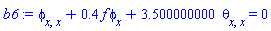 diff(diff(phi(x), x), x)+.4*f(x)*(diff(phi(x), x))+3.500000000*(diff(diff(theta(x), x), x)) = 0