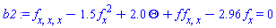 diff(diff(diff(f(x), x), x), x)-1.5*(diff(f(x), x))^2+2.0*Theta+f(x)*(diff(diff(f(x), x), x))-2.96*(diff(f(x), x)) = 0