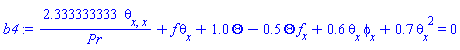 2.333333333*(diff(diff(theta(x), x), x))/Pr+f(x)*(diff(theta(x), x))+1.0*Theta-.5*Theta*(diff(f(x), x))+.6*(diff(theta(x), x))*(diff(phi(x), x))+.7*(diff(theta(x), x))^2 = 0
