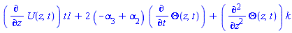 (diff(U(z, t), z))*t1+2*(-alpha[3]+alpha[2])*(diff(Theta(z, t), t))+(diff(diff(Theta(z, t), z), z))*k