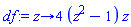 proc (z) options operator, arrow; 4*(z^2-1)*z end proc