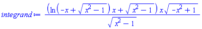(ln(-x+(x^2-1)^(1/2))*x+(x^2-1)^(1/2))*x*(-x^2+1)^(1/2)/(x^2-1)^(1/2)