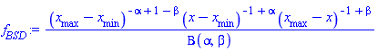(x__max-x__min)^(-alpha+1-beta)*(x-x__min)^(-1+alpha)*(x__max-x)^(-1+beta)/Beta(alpha, beta)