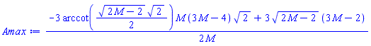 (1/2)*(-3*arccot((1/2)*(2*M-2)^(1/2)*2^(1/2))*M*(3*M-4)*2^(1/2)+3*(2*M-2)^(1/2)*(3*M-2))/M