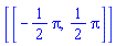[[-(1/2)*Pi, (1/2)*Pi]]