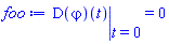 eval((D(varphi))(t), t = 0) = 0