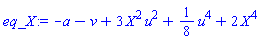 -a-v+3*X^2*u^2+(1/8)*u^4+2*X^4