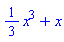(1/3)*x^3+x