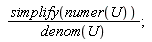 simplify(numer(U))/denom(U)