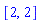 "[[Typesetting:-mn("2",mathvariant = "normal"), Typesetting:-mn("2",mathvariant = "normal")]]"